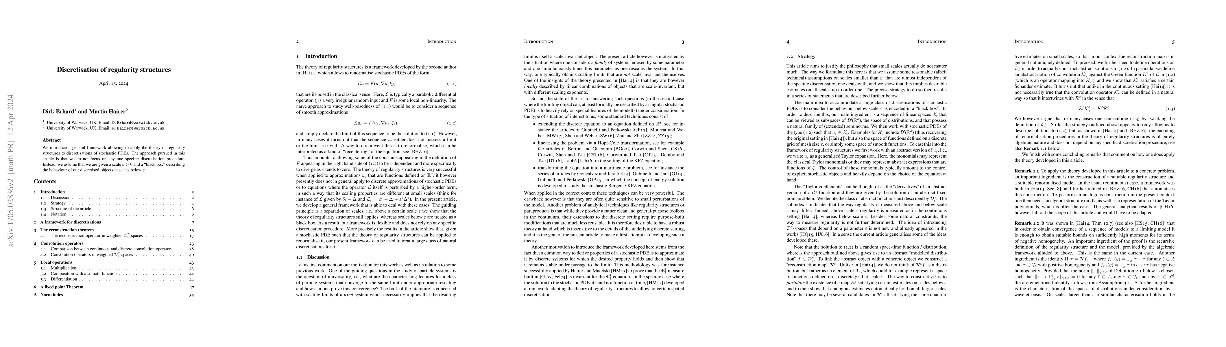 Thumbnail for Discretisation of regularity structures