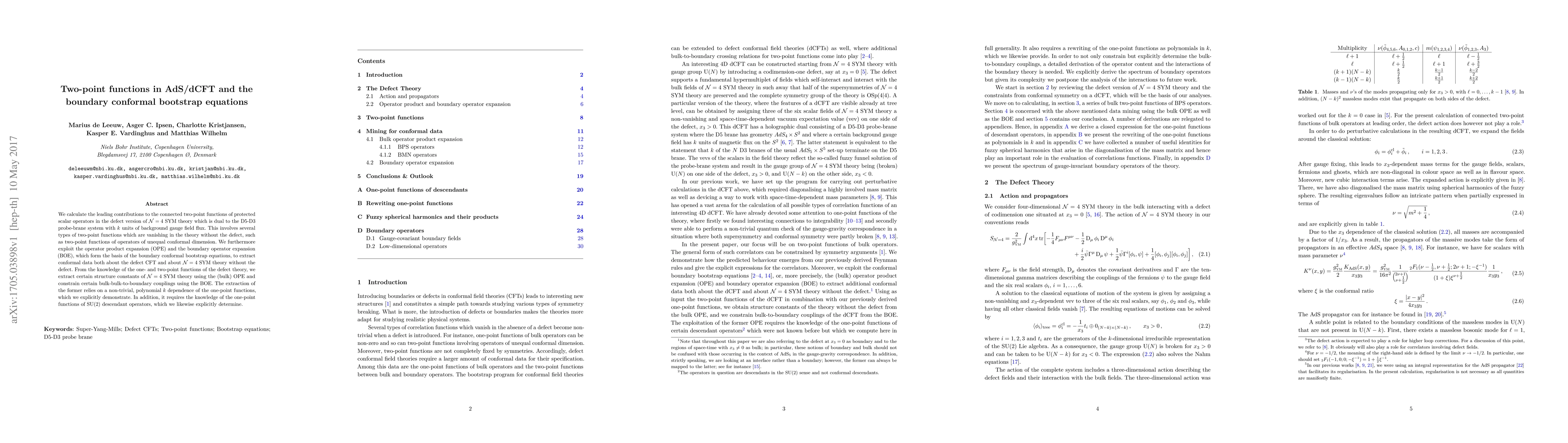 Thumbnail for Two-point functions in AdS/dCFT and the boundary conformal bootstrap
  equations