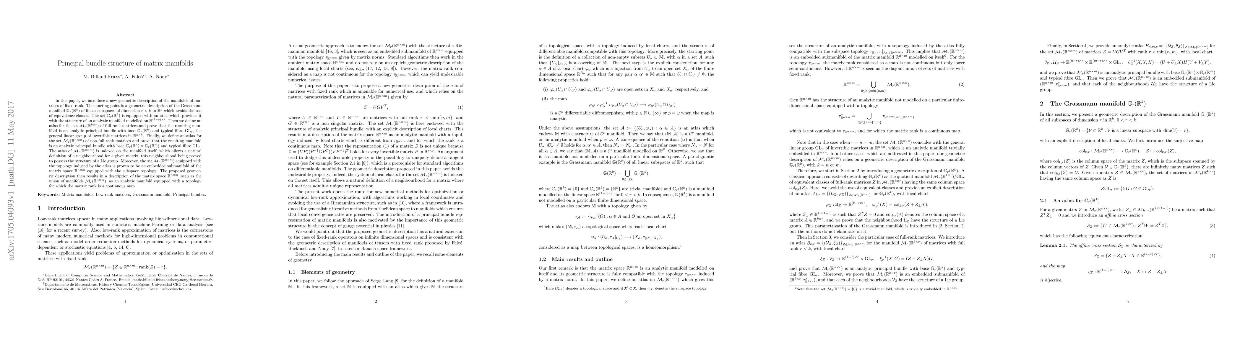 Thumbnail for Principal bundle structure of matrix manifolds