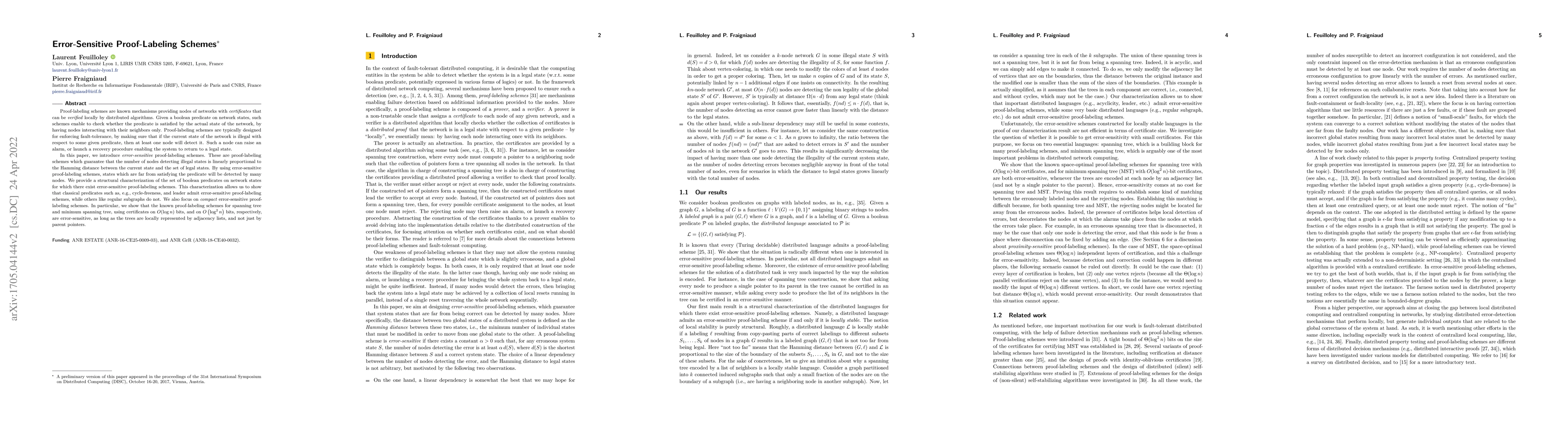 Thumbnail for Error-Sensitive Proof-Labeling Schemes