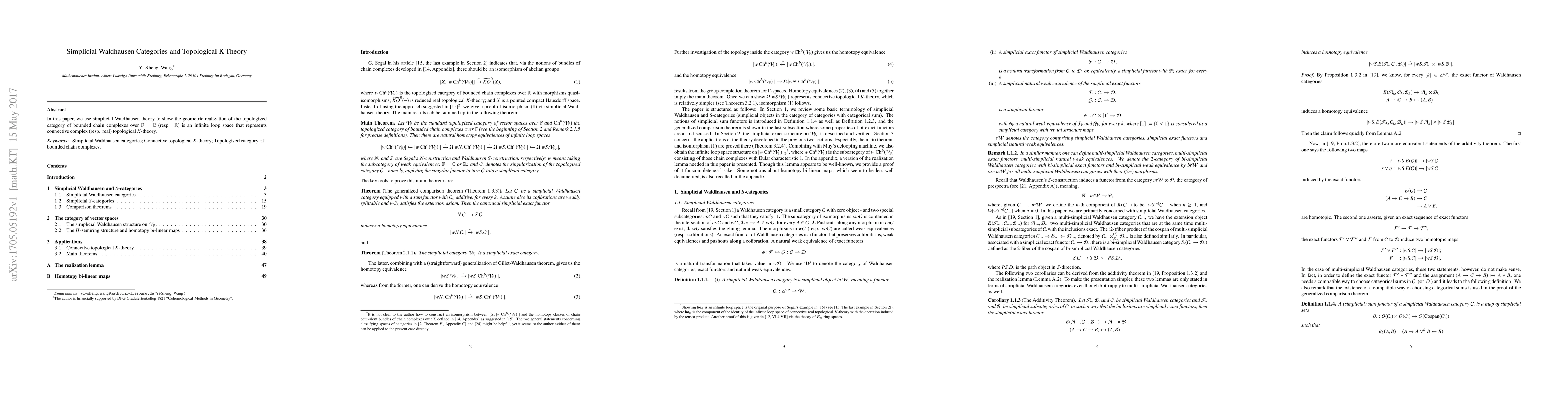 Thumbnail for Simplicial Waldhausen categories and topological $K$-theory