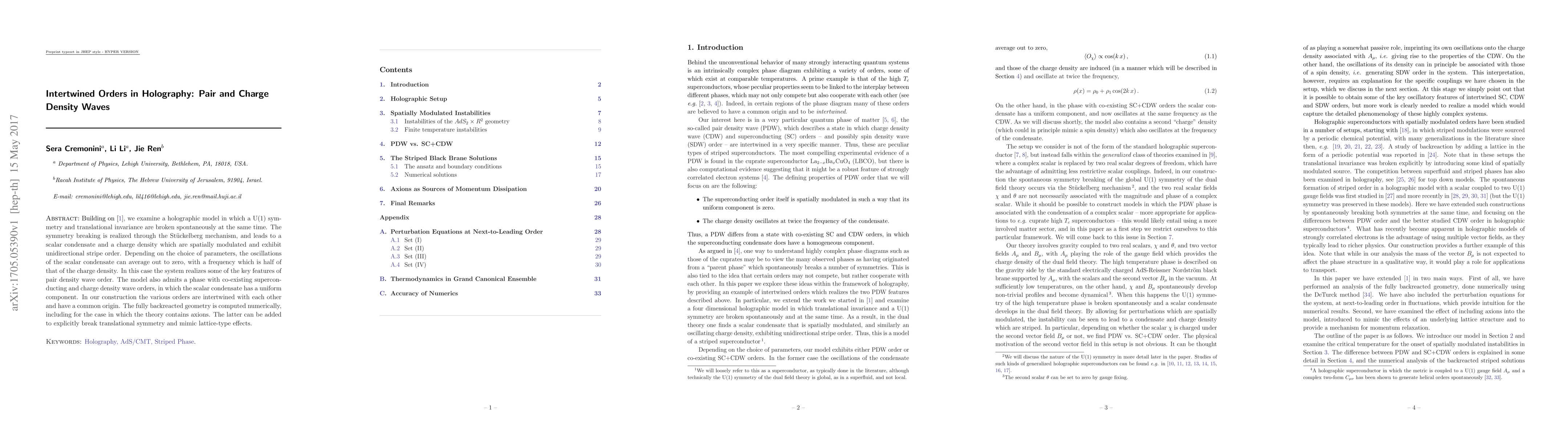 Thumbnail for Intertwined Orders in Holography: Pair and Charge Density Waves
