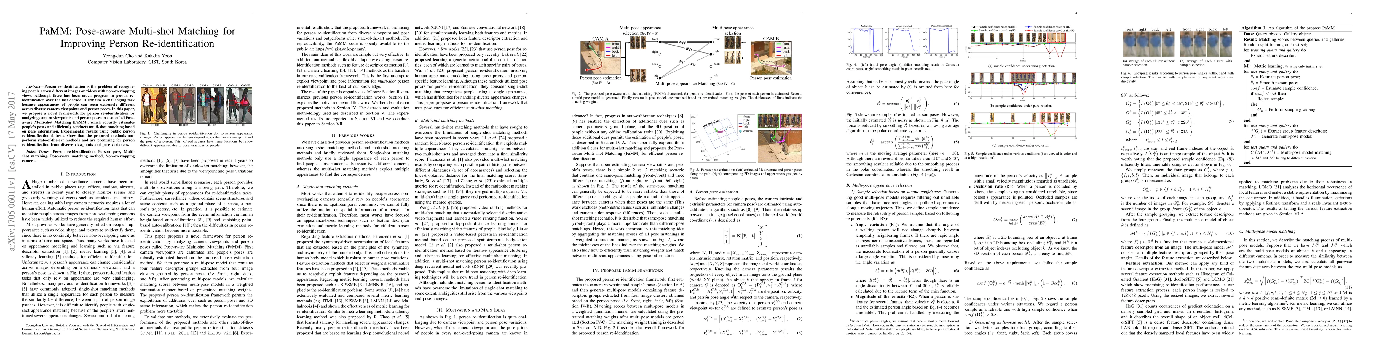 Thumbnail for PaMM: Pose-aware Multi-shot Matching for Improving Person
  Re-identification