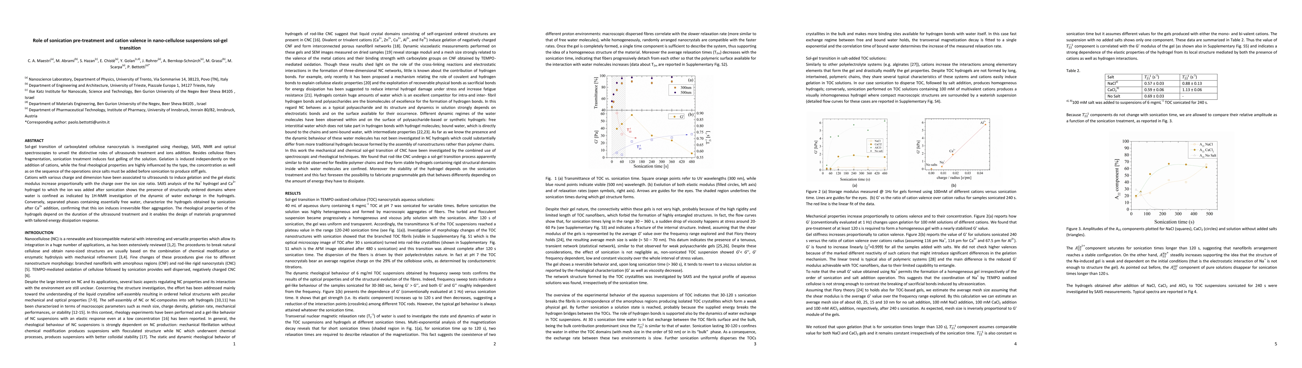 Thumbnail for Role of sonication pre-treatment and cation valence in nano-cellulose
  suspensions sol-gel transition