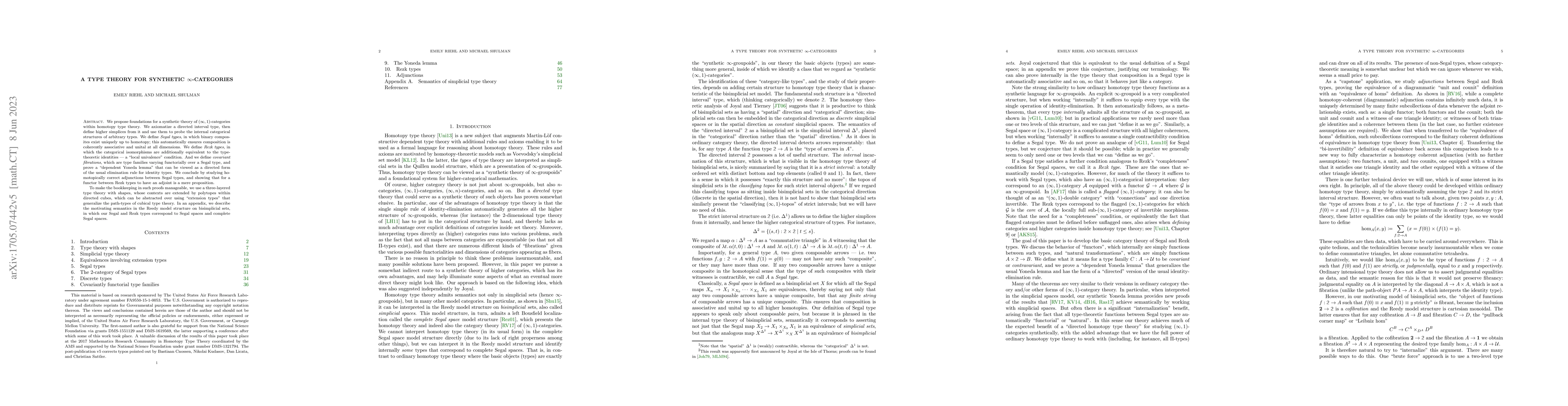 Thumbnail for A type theory for synthetic $\infty$-categories