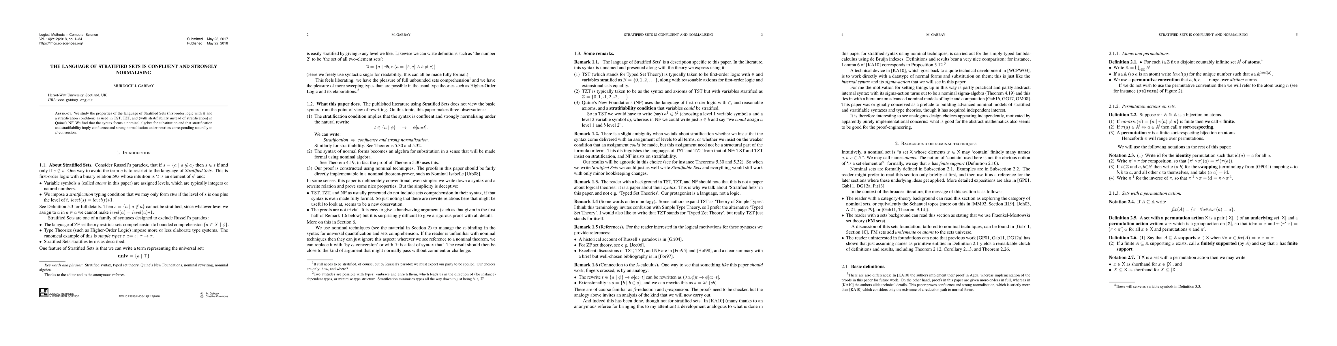 Thumbnail for The language of Stratified Sets is confluent and strongly normalising