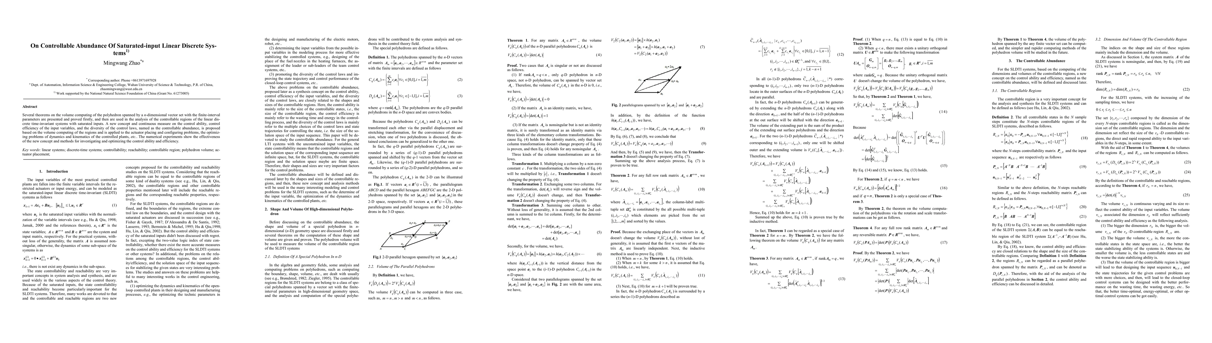 Thumbnail for On Controllable Abundance Of Saturated-input Linear Discrete Systems