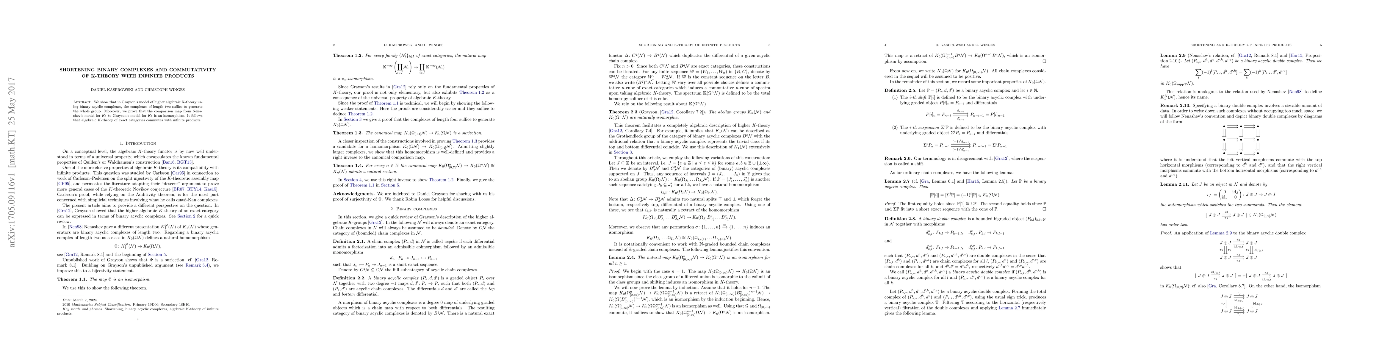 Thumbnail for Shortening binary complexes and commutativity of $K$-theory with
  infinite products
