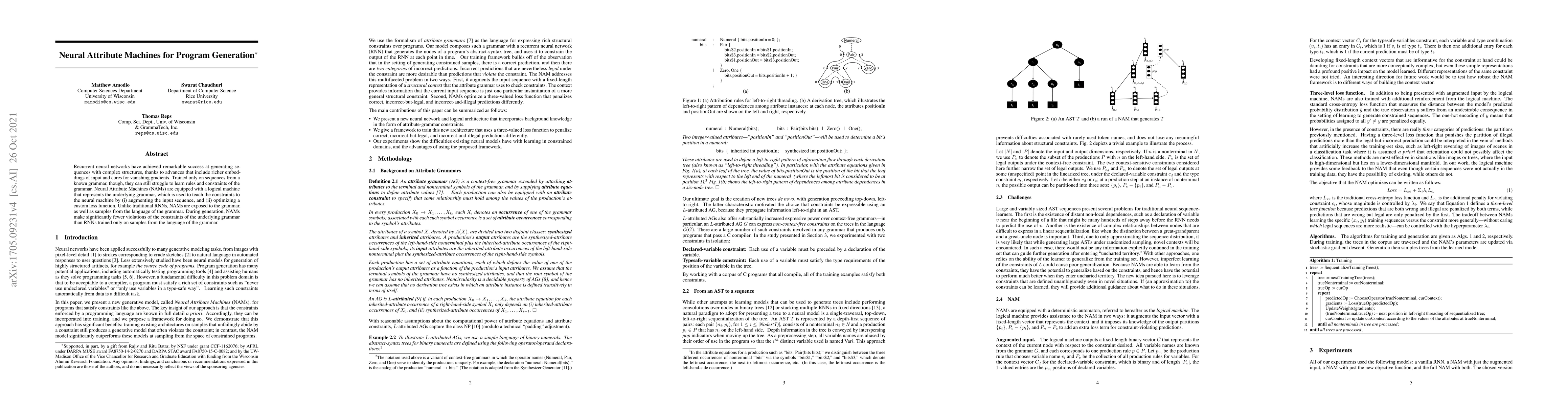 Thumbnail for Neural Attribute Machines for Program Generation