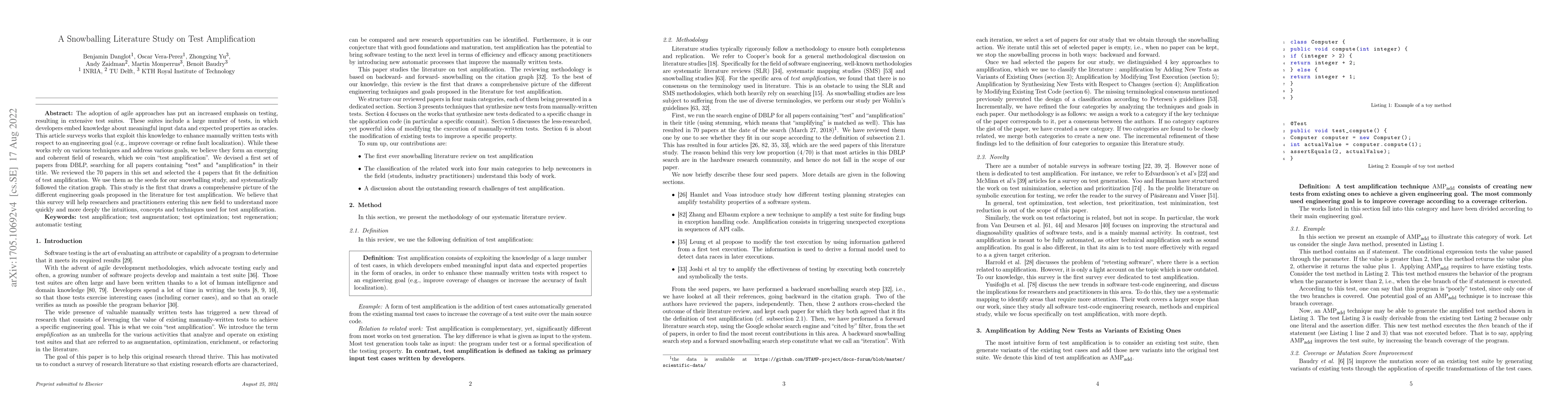 Thumbnail for A Snowballing Literature Study on Test Amplification