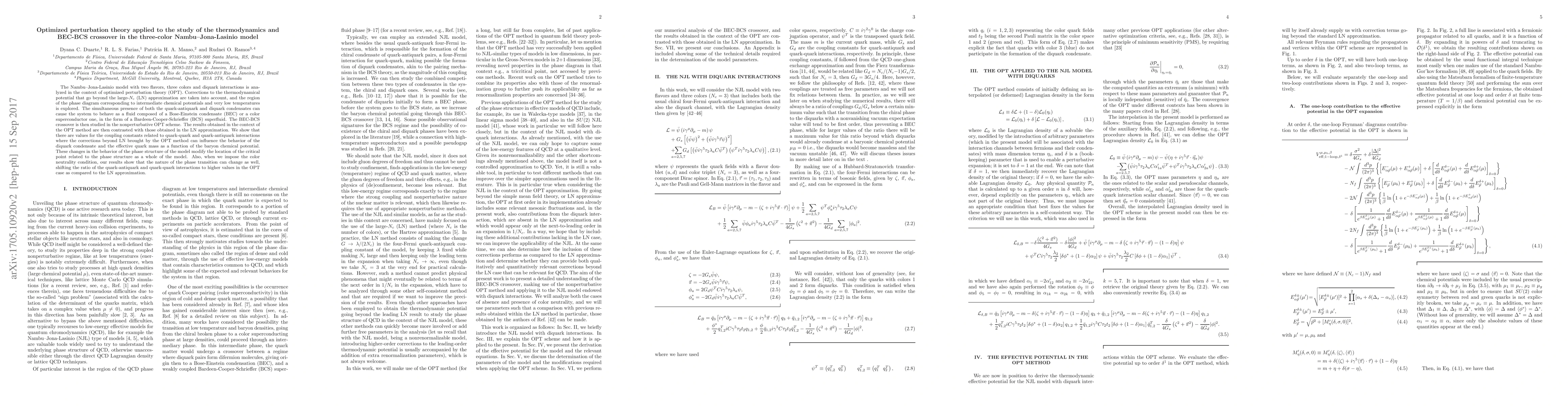 Thumbnail for Optimized perturbation theory applied to the study of the thermodynamics
  and BEC-BCS crossover in the three-color Nambu--Jona-Lasinio model