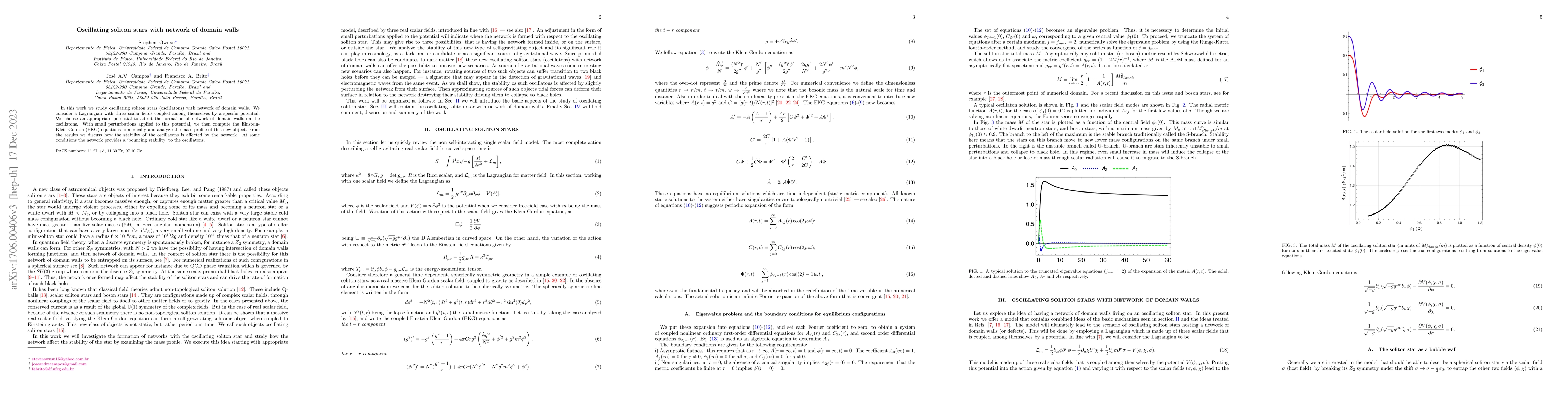Thumbnail for Oscillating soliton stars with network of domain walls