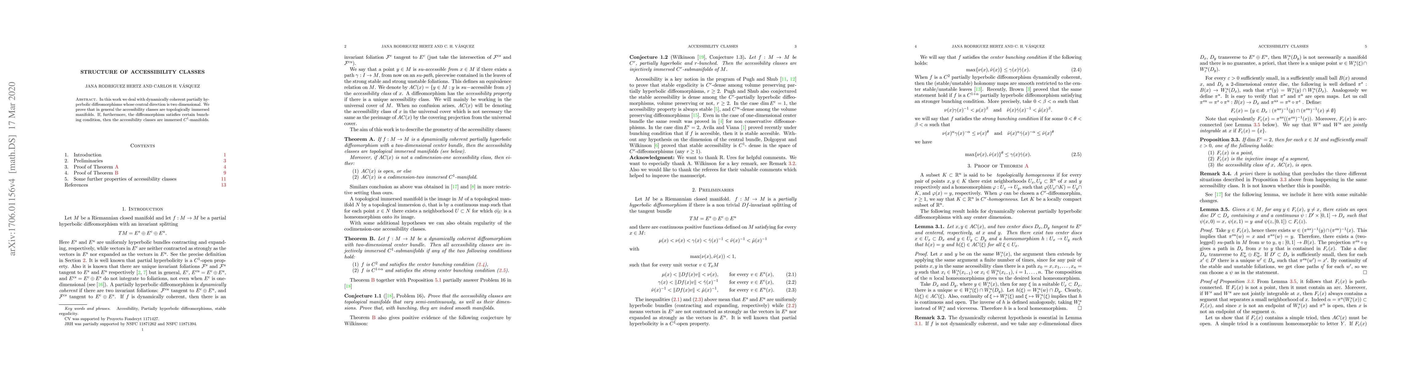 Thumbnail for Structure of accessibility classes