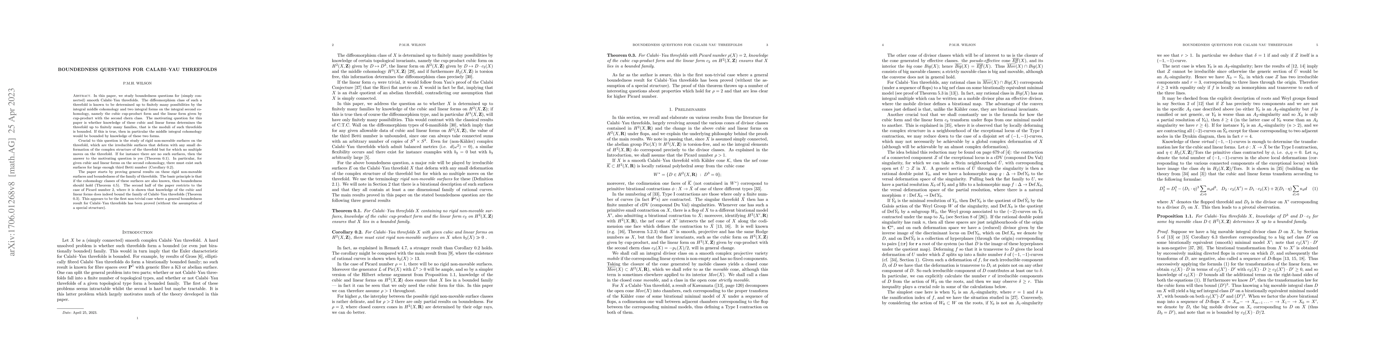 Thumbnail for Boundedness questions for Calabi-Yau threefolds