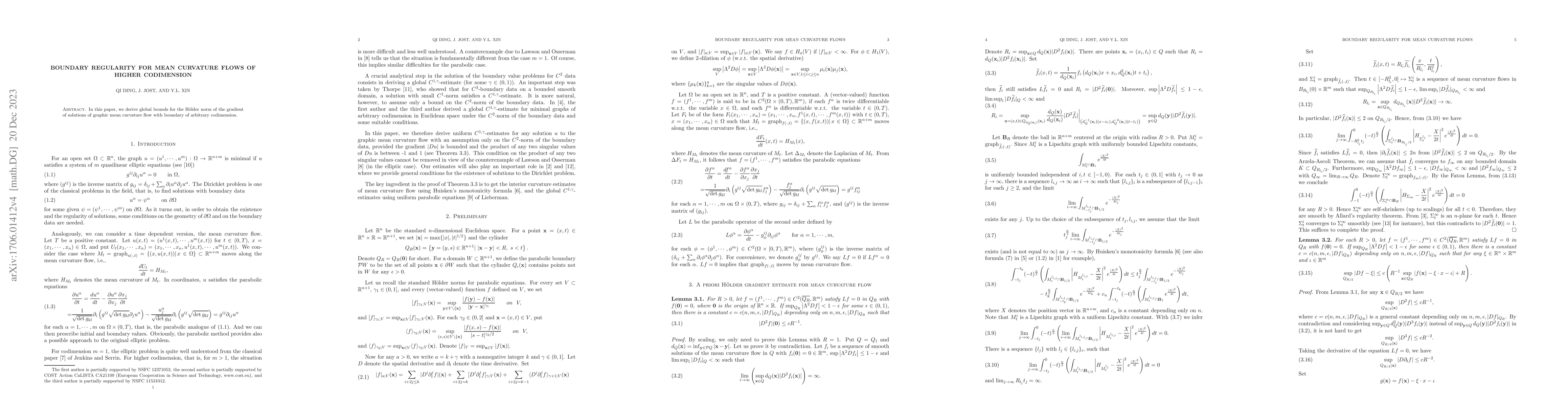 Thumbnail for Boundary regularity for mean curvature flows of higher codimension