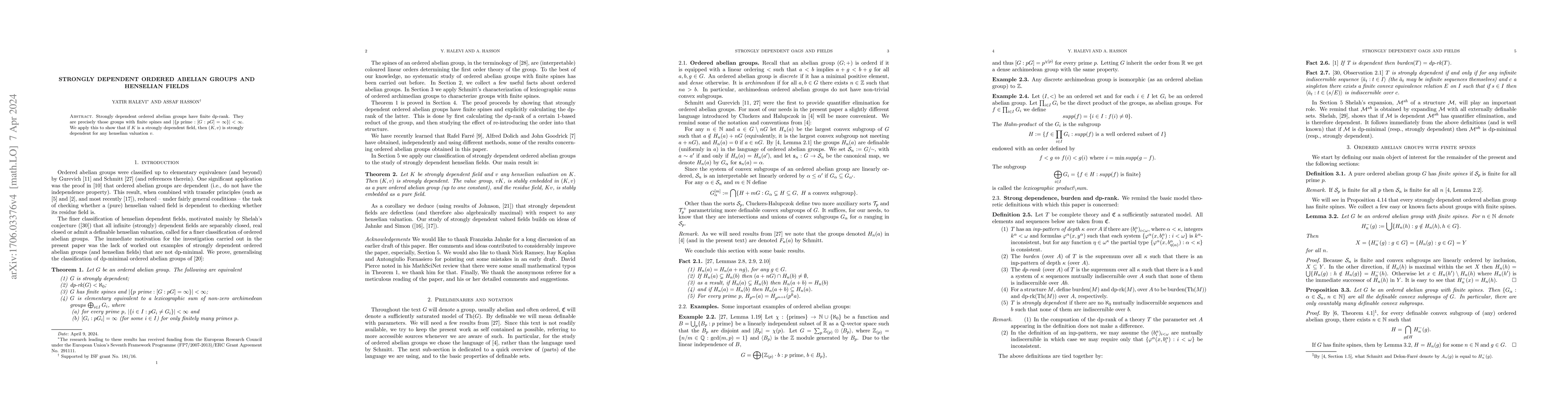 Thumbnail for Strongly Dependent Ordered Abelian Groups and Henselian Fields