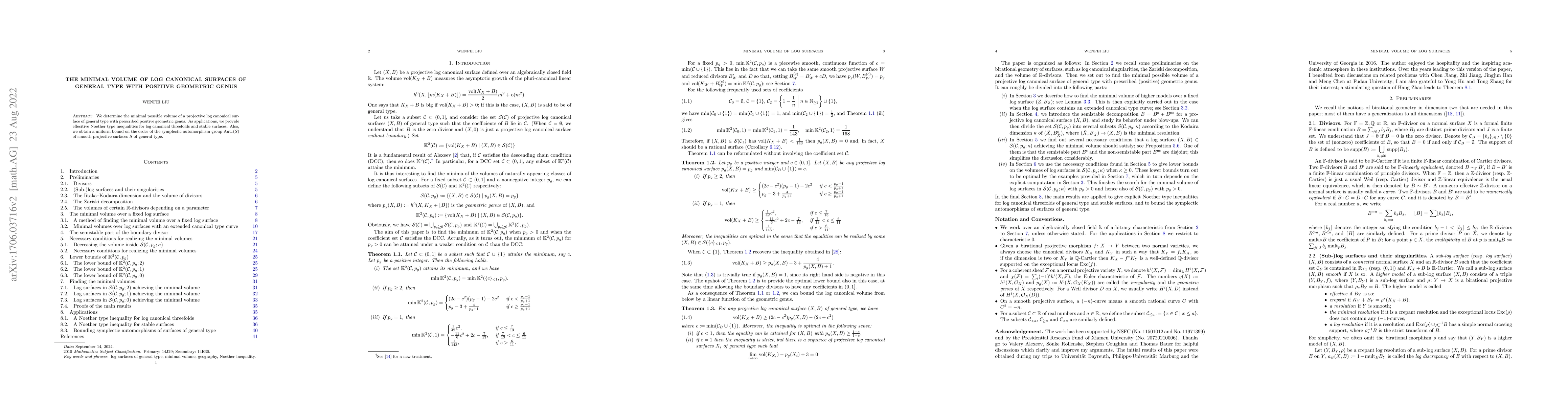 Thumbnail for The minimal volume of log surfaces of general type with positive
  geometric genus