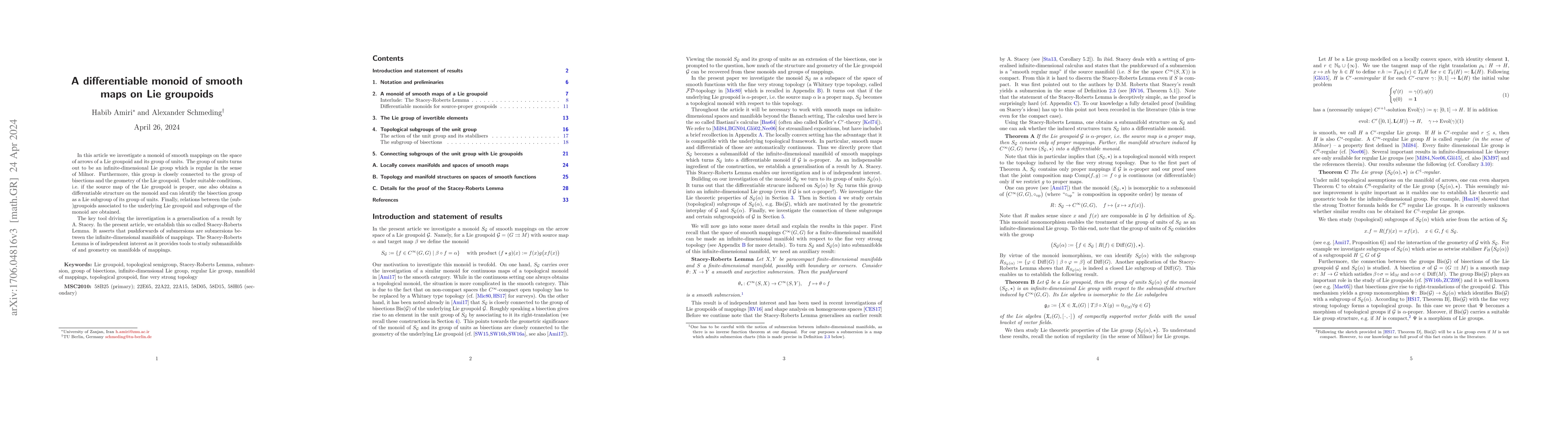 Thumbnail for A differentiable monoid of smooth maps on Lie groupoids