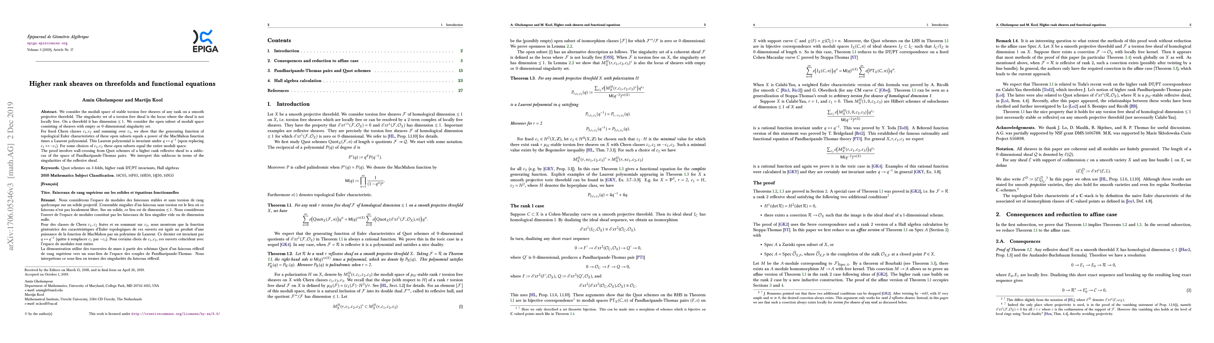 Thumbnail for Higher rank sheaves on threefolds and functional equations