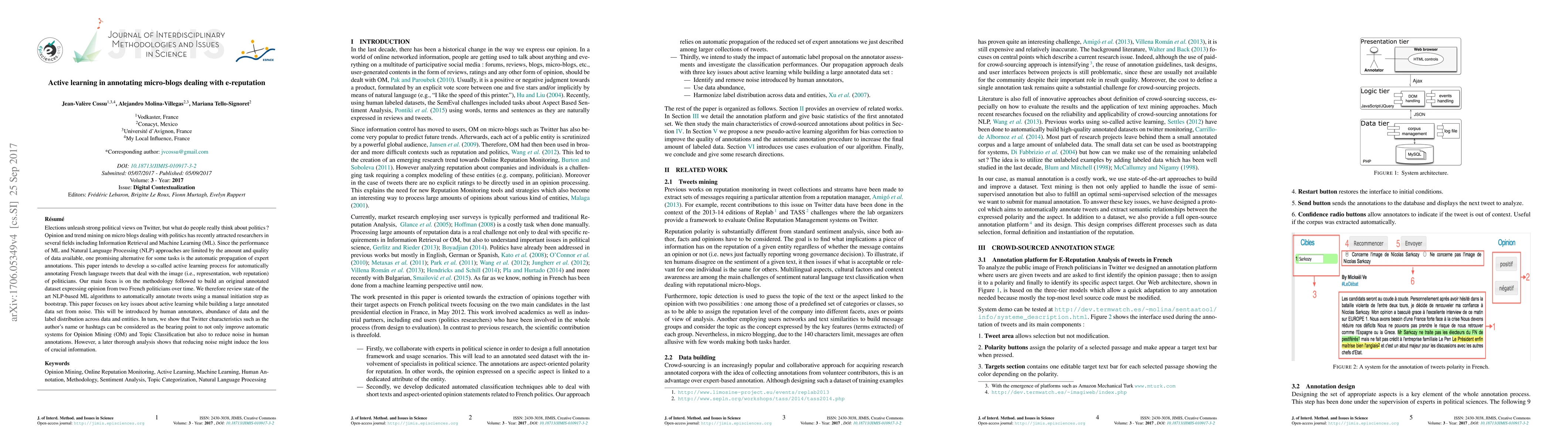 Thumbnail for Active learning in annotating micro-blogs dealing with e-reputation