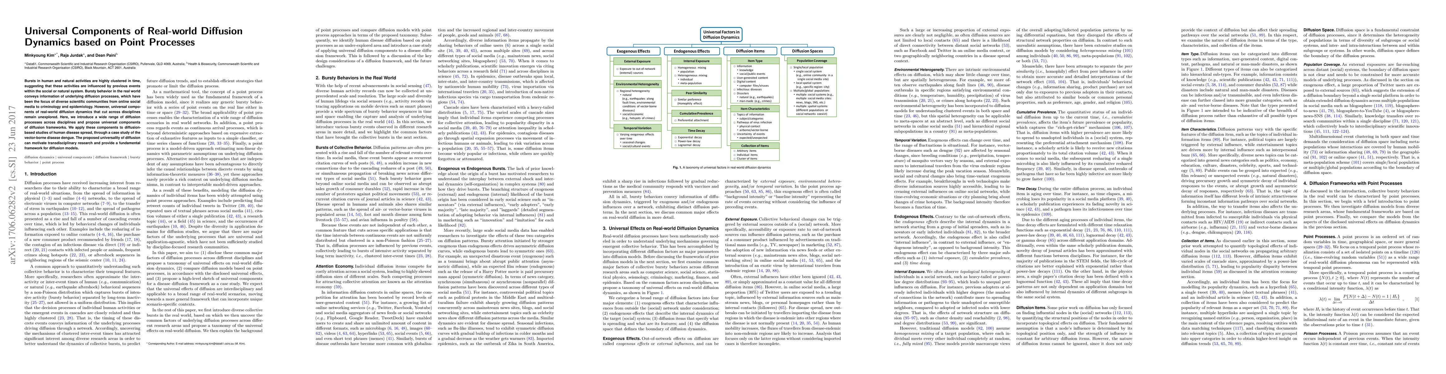 Thumbnail for Universal Components of Real-world Diffusion Dynamics based on Point
  Processes