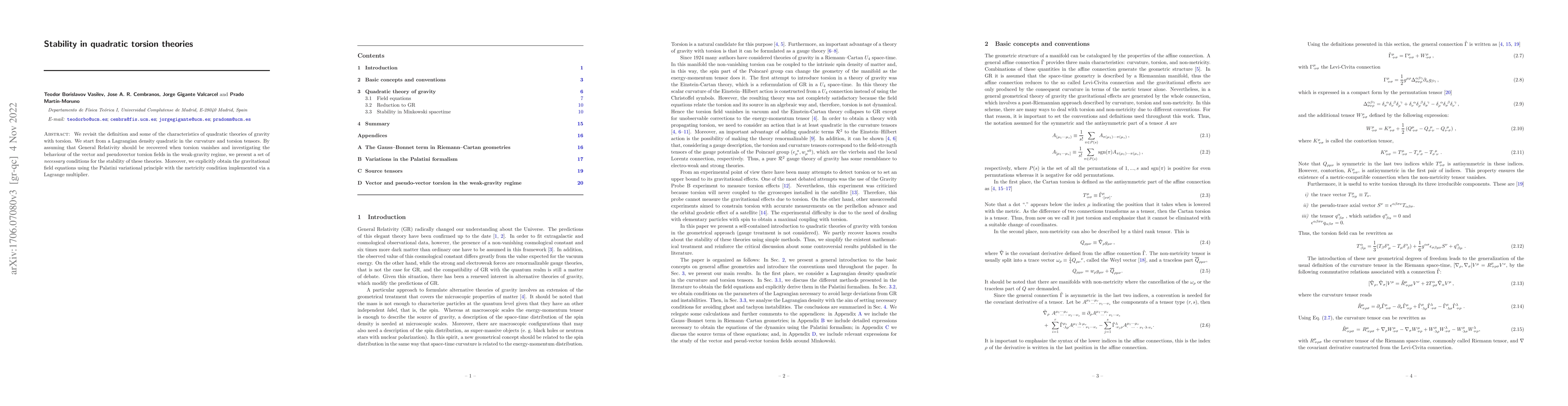 Thumbnail for Stability in quadratic torsion theories
