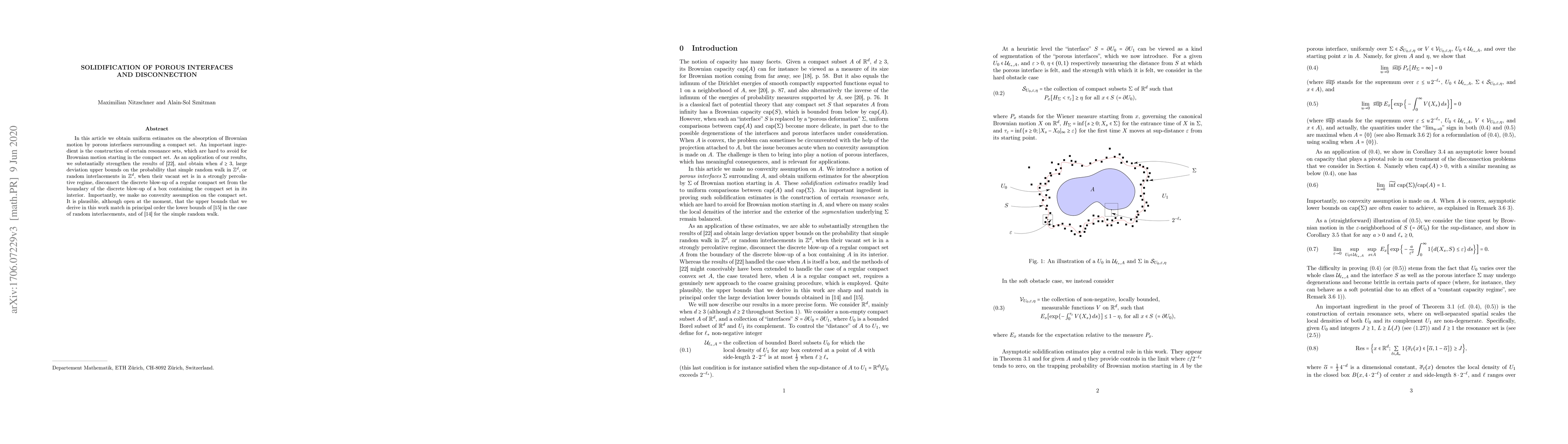 Thumbnail for Solidification of porous interfaces and disconnection