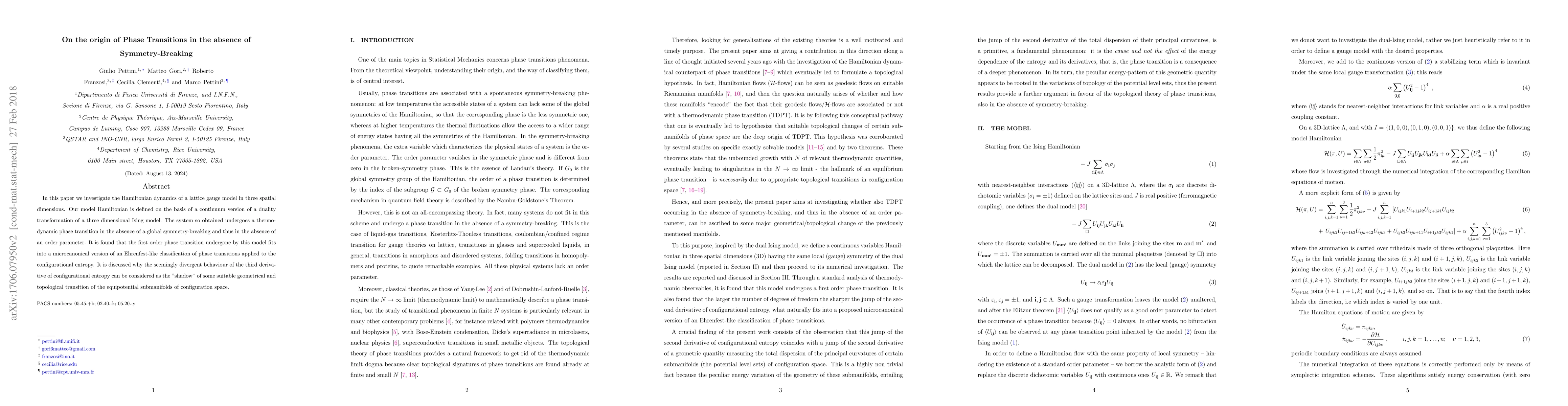 Thumbnail for On the origin of Phase Transitions in the absence of Symmetry-Breaking