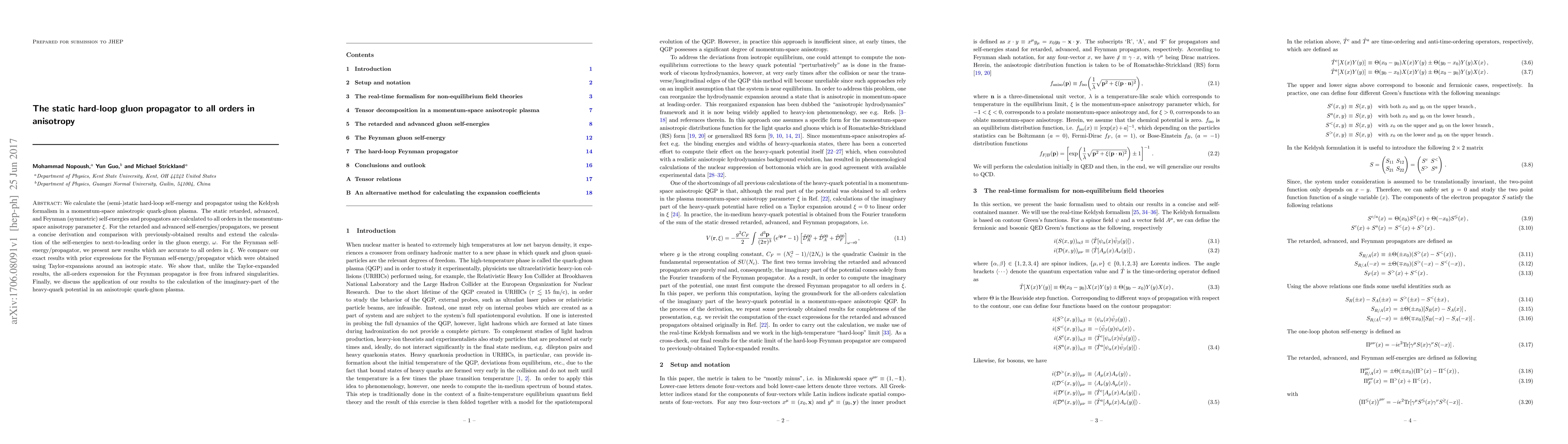 Thumbnail for The static hard-loop gluon propagator to all orders in anisotropy