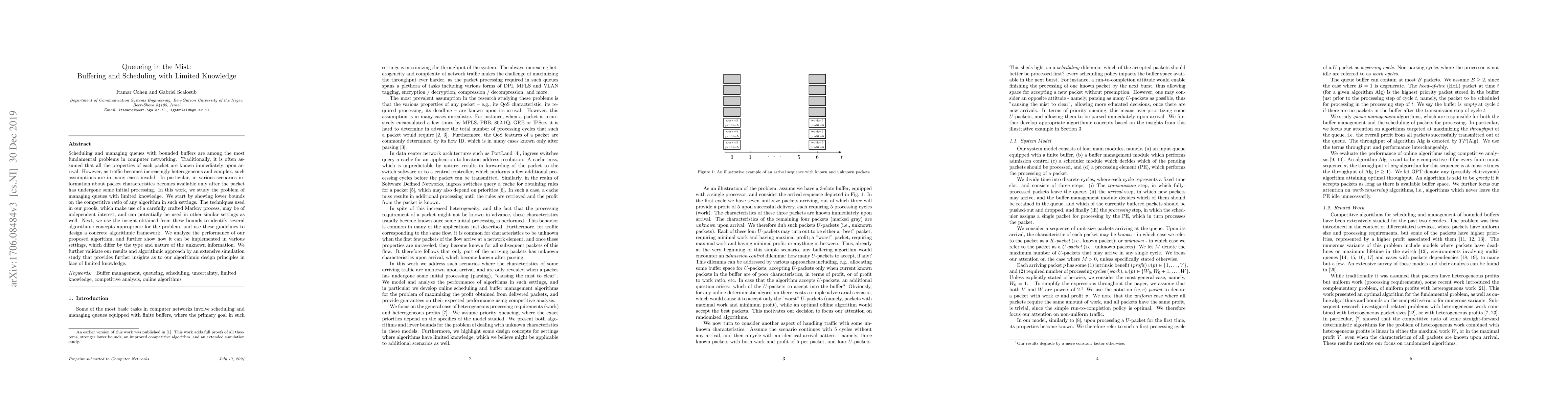 Thumbnail for Queueing in the Mist: Buffering and Scheduling with Limited Knowledge