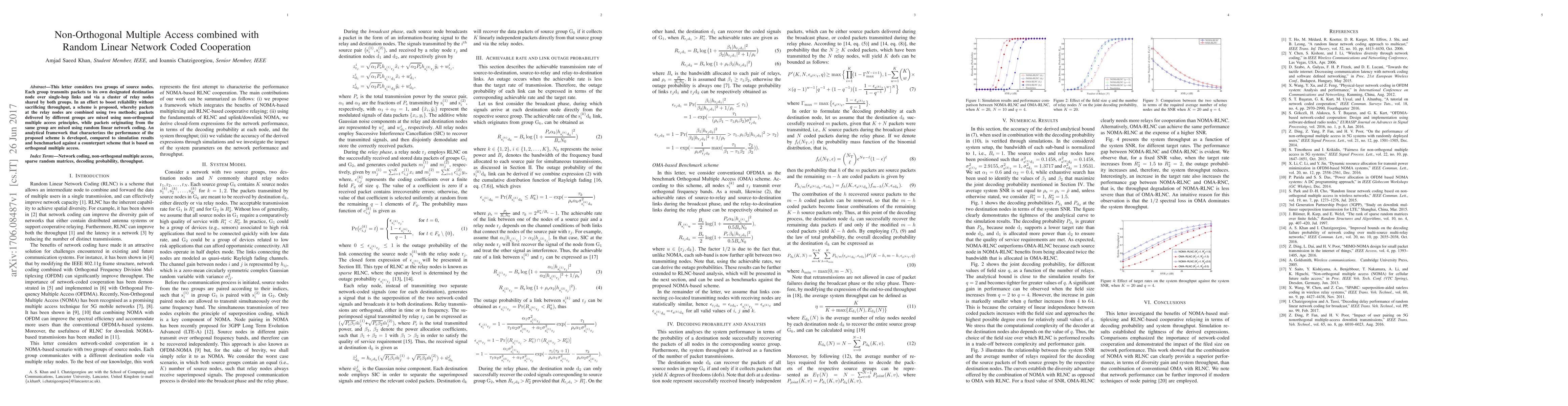 Thumbnail for Non-Orthogonal Multiple Access combined with Random Linear Network Coded
  Cooperation