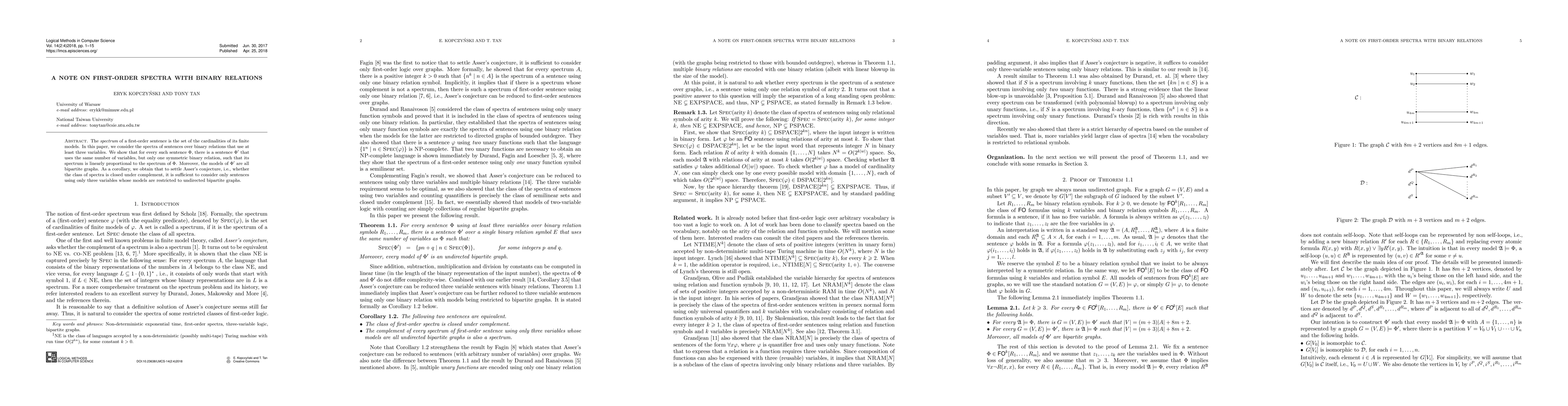 Thumbnail for A note on first-order spectra with binary relations