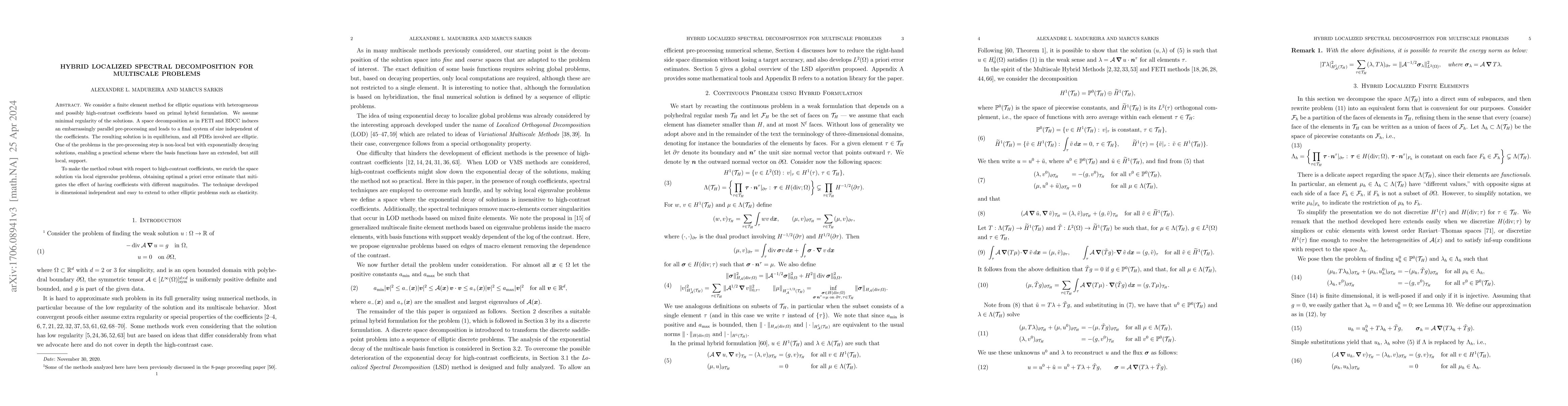 Thumbnail for Hybrid Localized Spectral Decomposition for multiscale problems