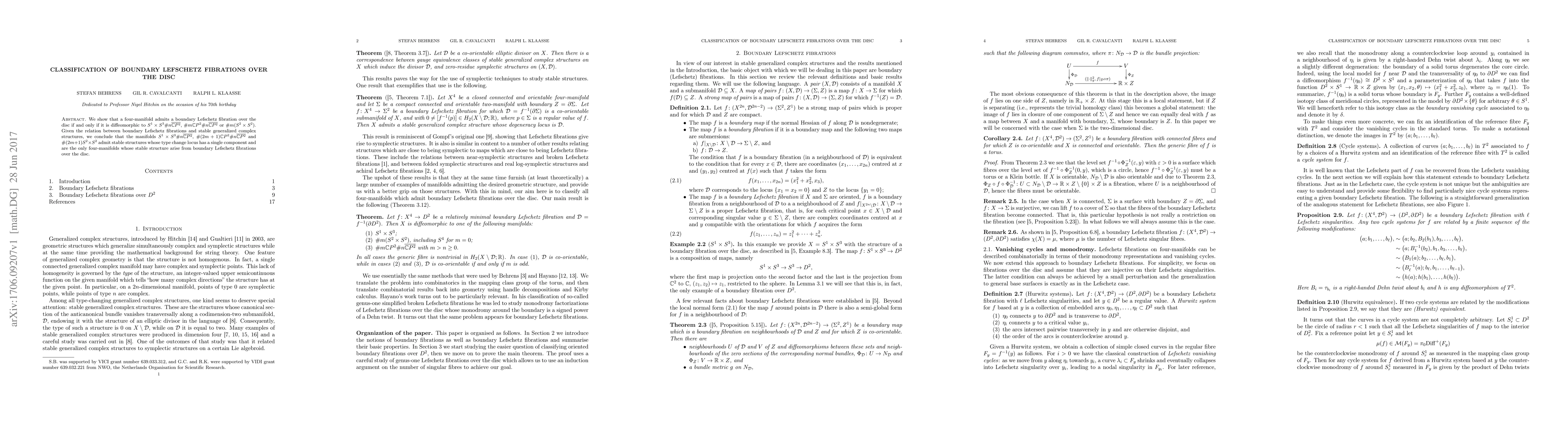 Thumbnail for Classification of boundary Lefschetz fibrations over the disc