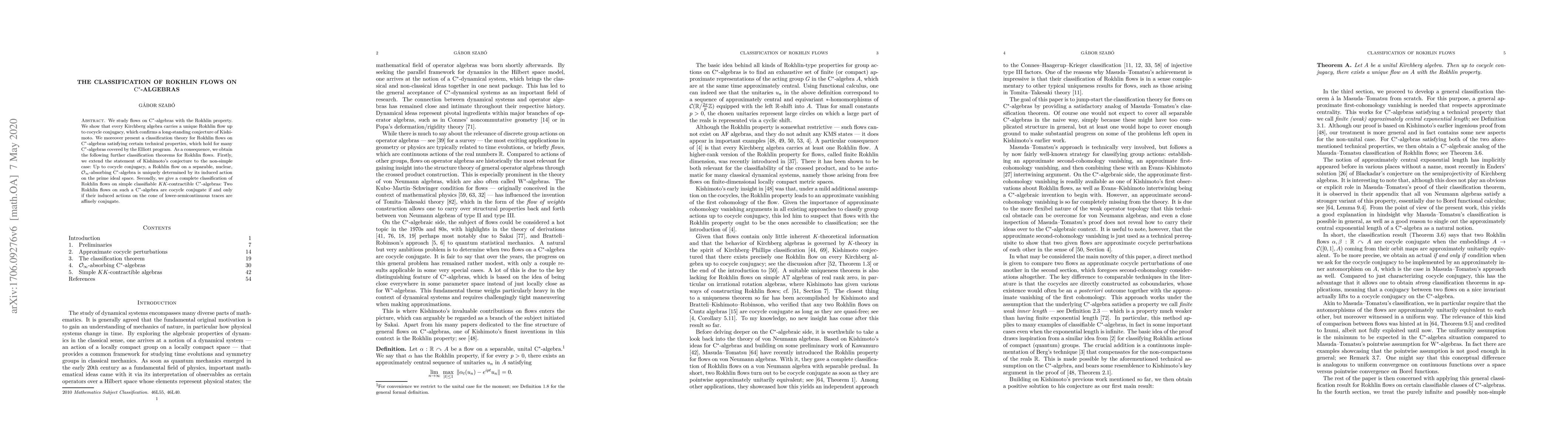 Thumbnail for The classification of Rokhlin flows on C*-algebras