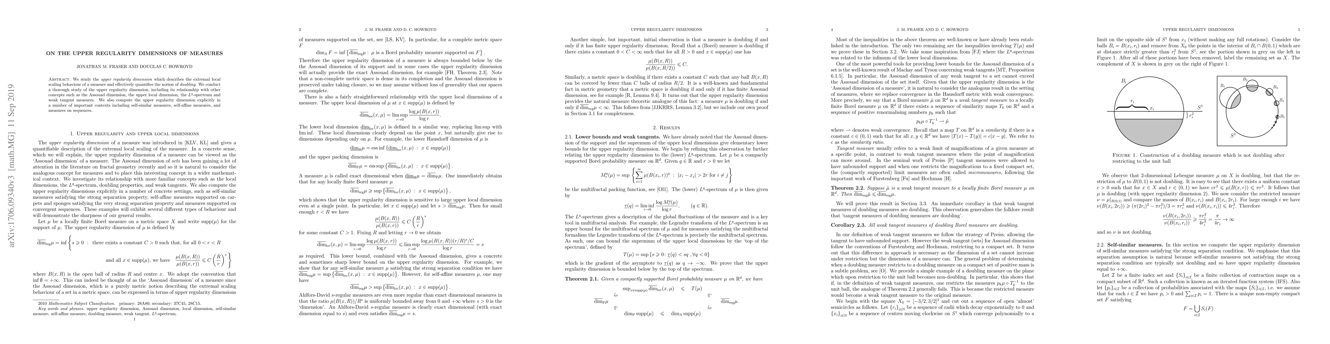 Thumbnail for On the upper regularity dimensions of measures