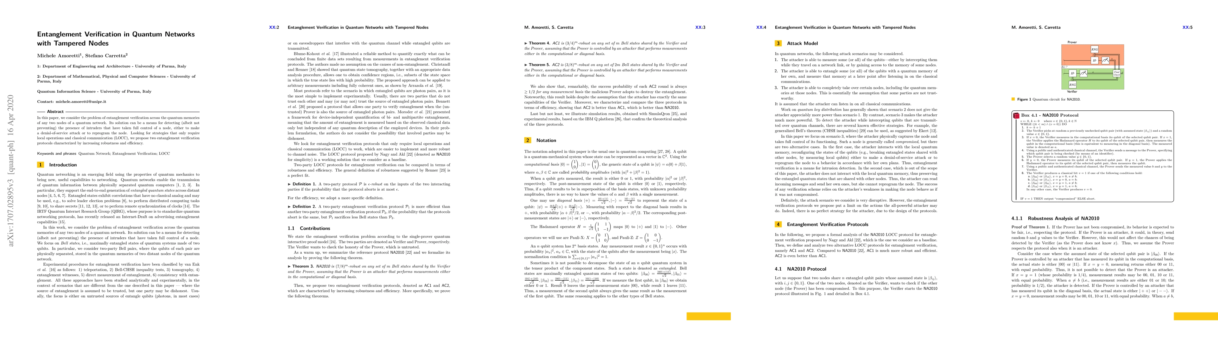 Thumbnail for Entanglement Verification in Quantum Networks with Tampered Nodes