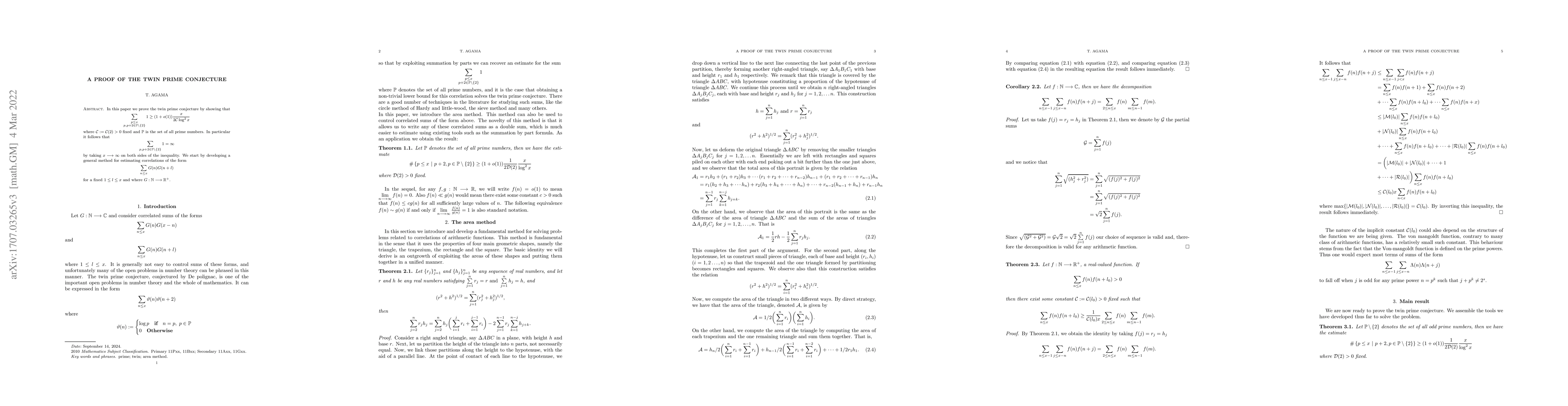 Thumbnail for A proof of the twin prime conjecture