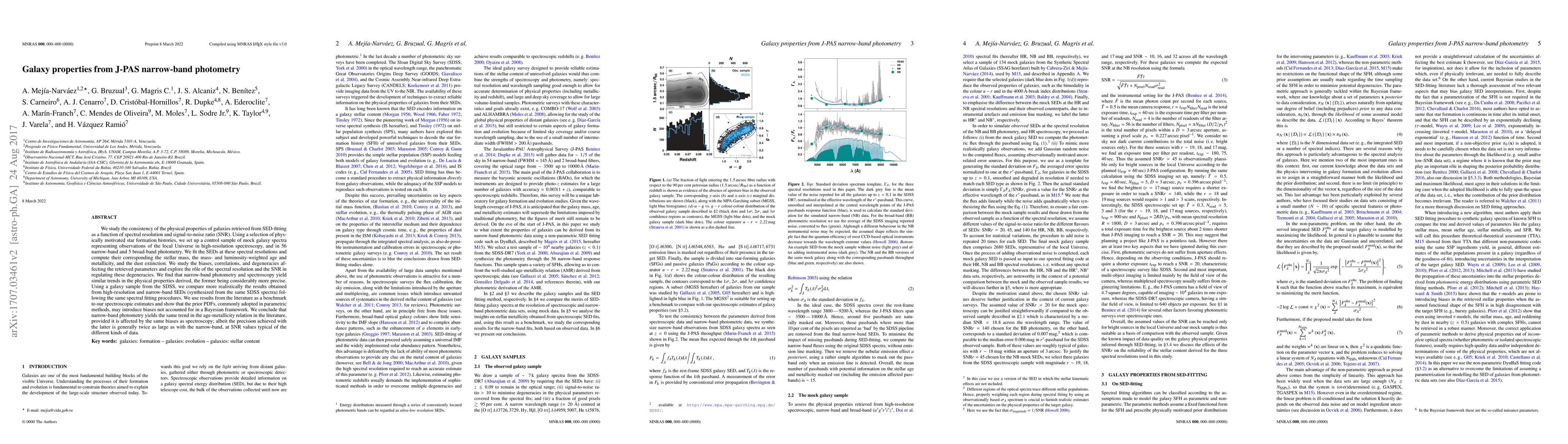 Thumbnail for Galaxy properties from J-PAS narrow-band photometry