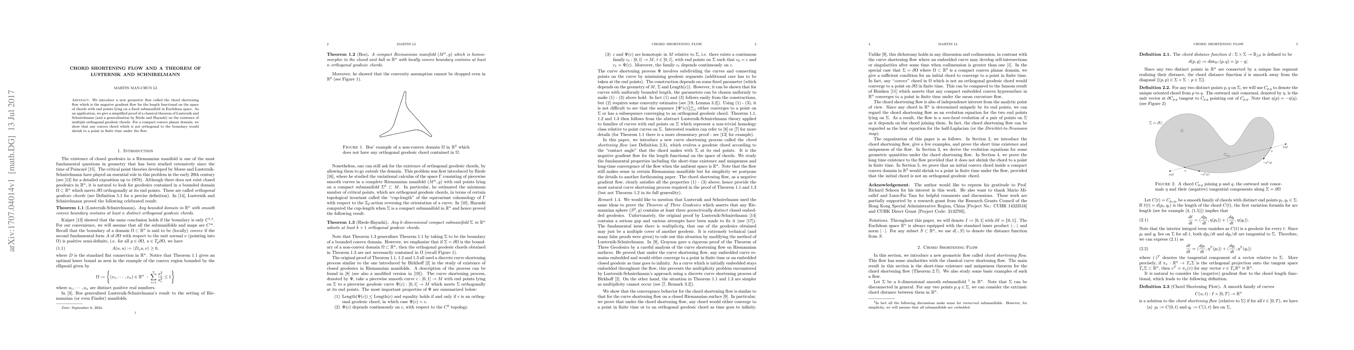 Thumbnail for Chord Shortening Flow and a Theorem of Lusternik and Schnirelmann