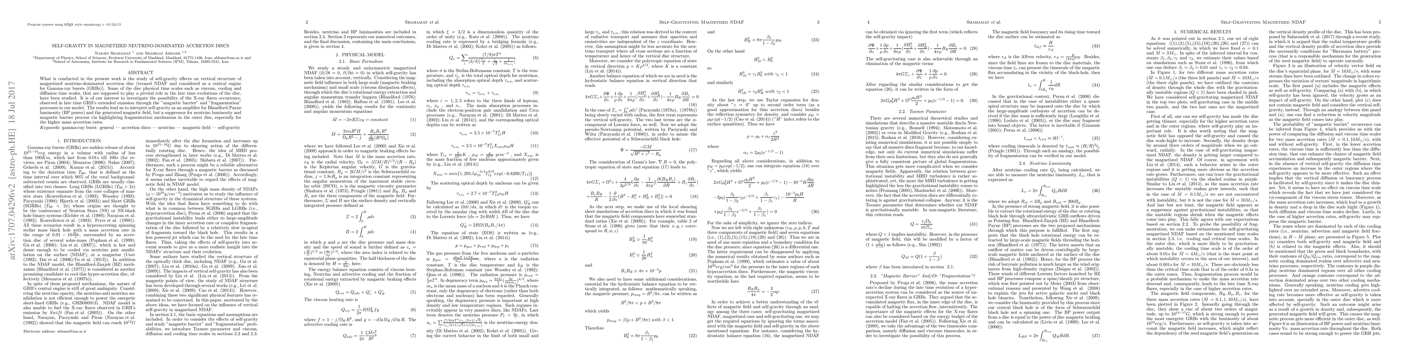 Thumbnail for Self-Gravity in Magnetized Neutrino-Dominated Accretion Discs