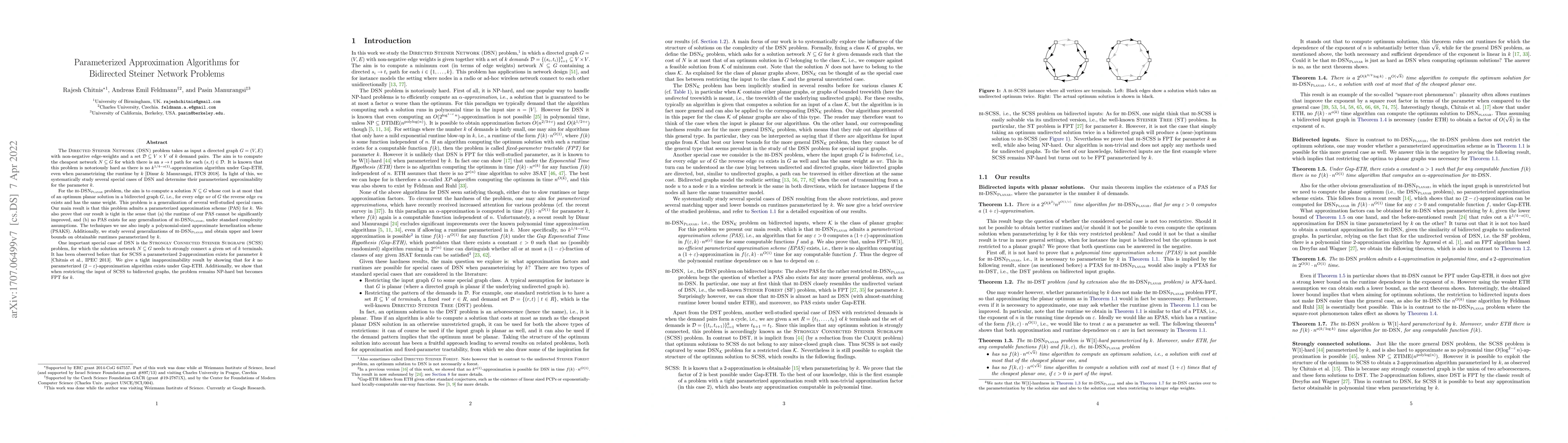 Thumbnail for Parameterized Approximation Algorithms for Bidirected Steiner Network
  Problems