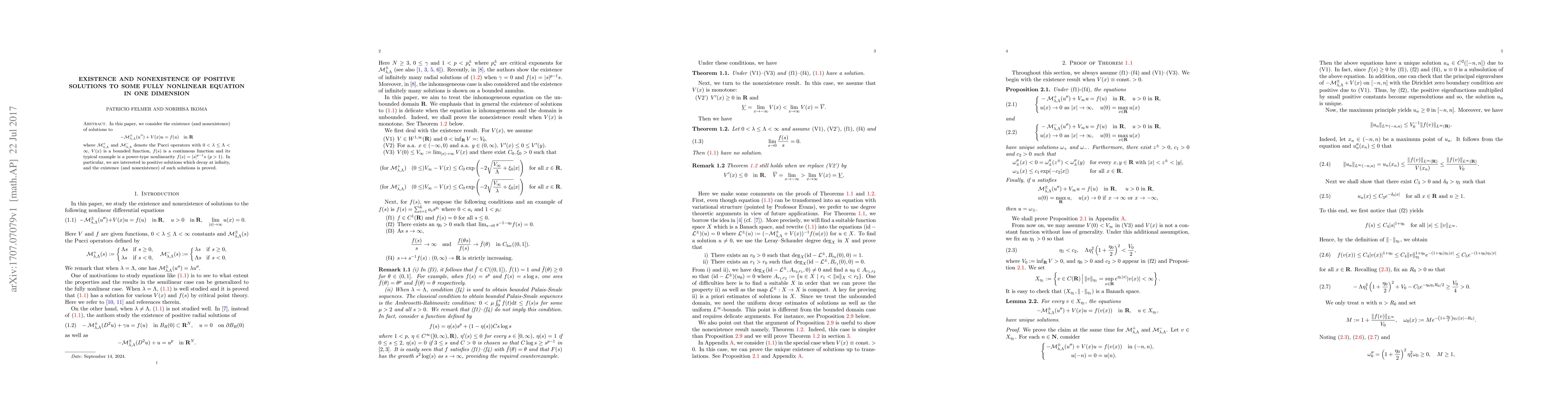 Thumbnail for Existence and nonexistence of positive solutions to some fully nonlinear
  equation in one dimension