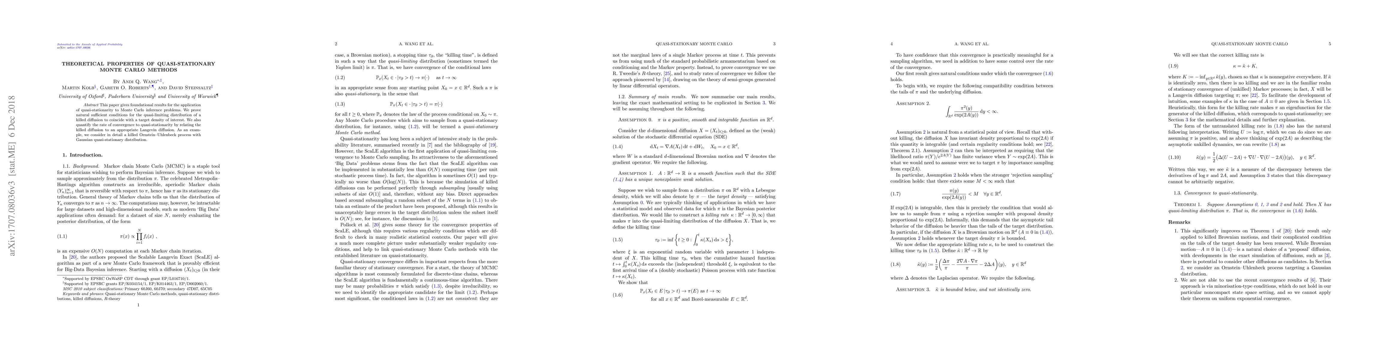 Thumbnail for Theoretical properties of quasi-stationary Monte Carlo methods