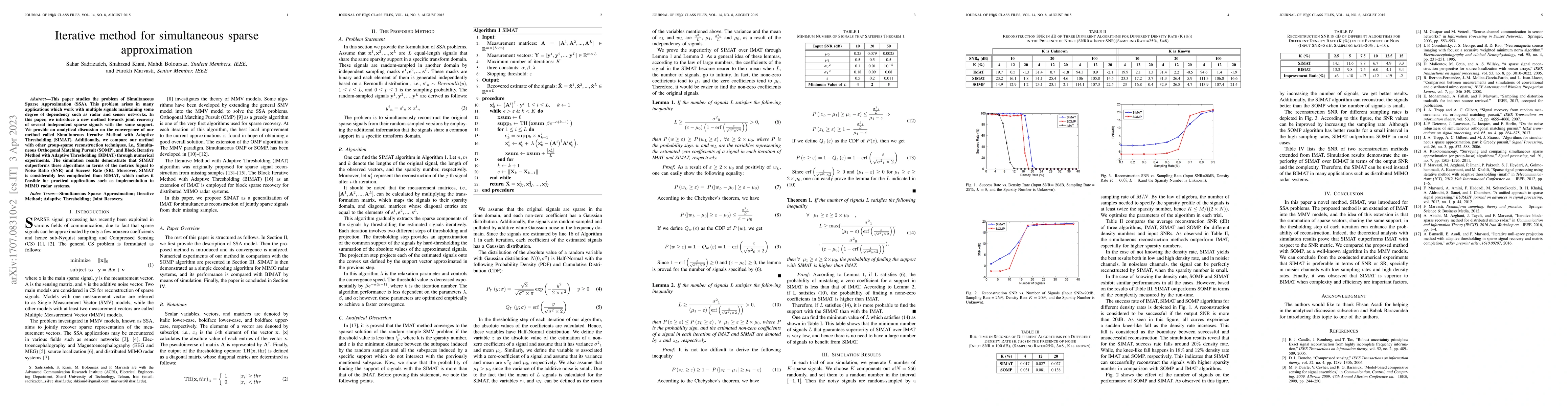 Thumbnail for Iterative method for simultaneous sparse approximation