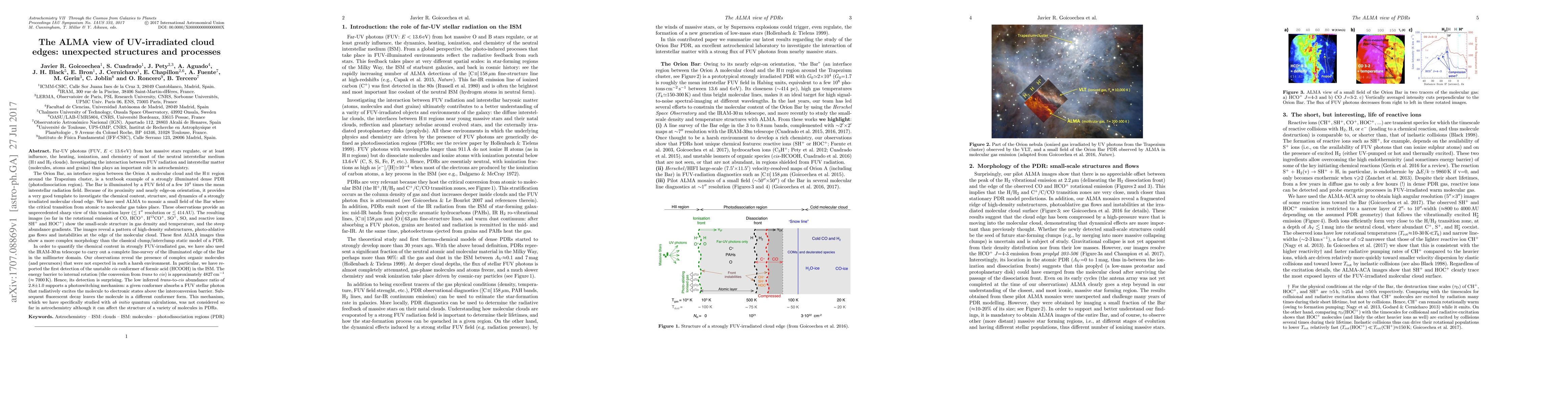 Thumbnail for The ALMA view of UV irradiated cloud edges: unexpected structures and
  processes