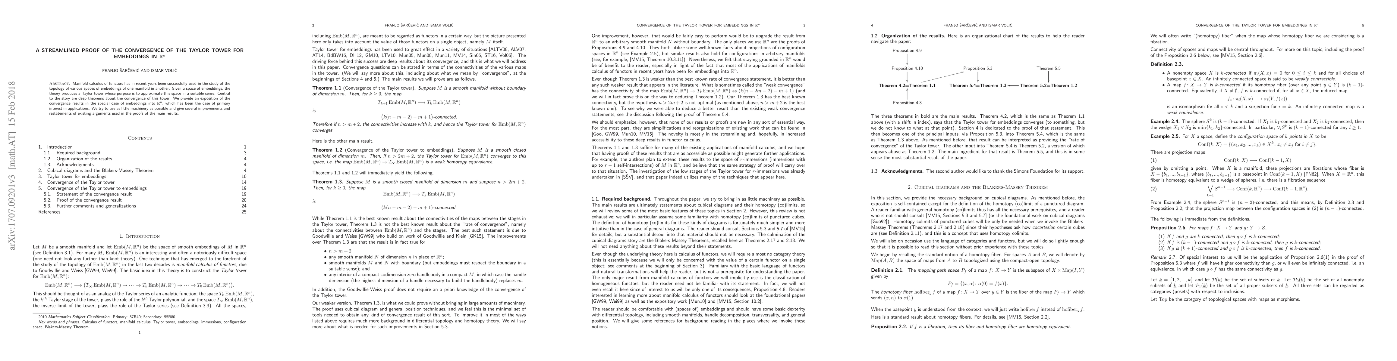 Thumbnail for A streamlined proof of the convergence of the Taylor tower for
  embeddings in $\mathbb R^n$