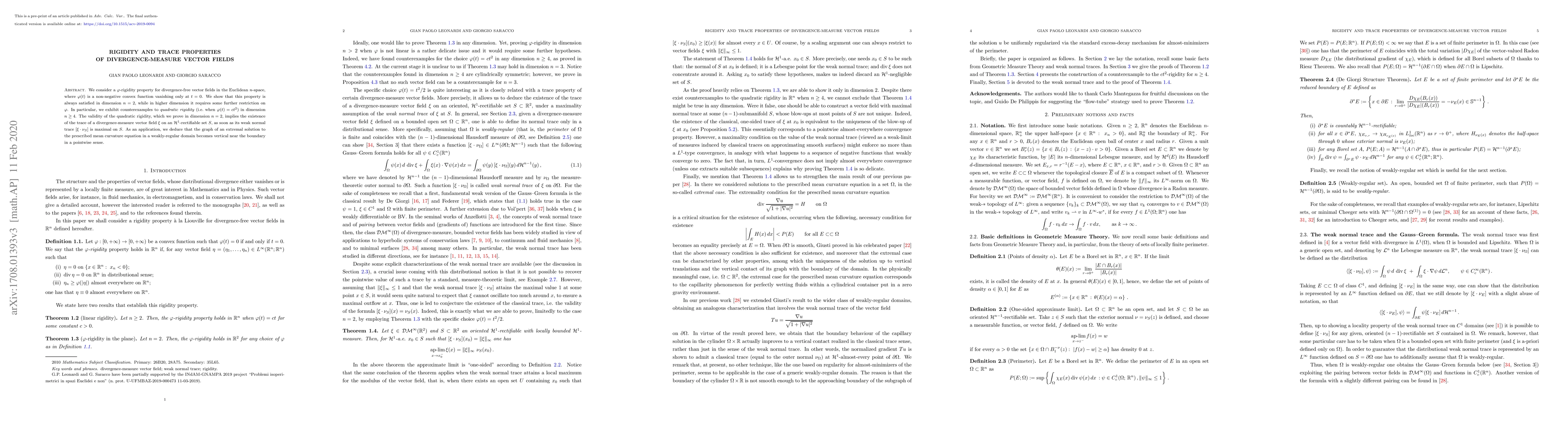 Thumbnail for Rigidity and trace properties of divergence-measure vector fields