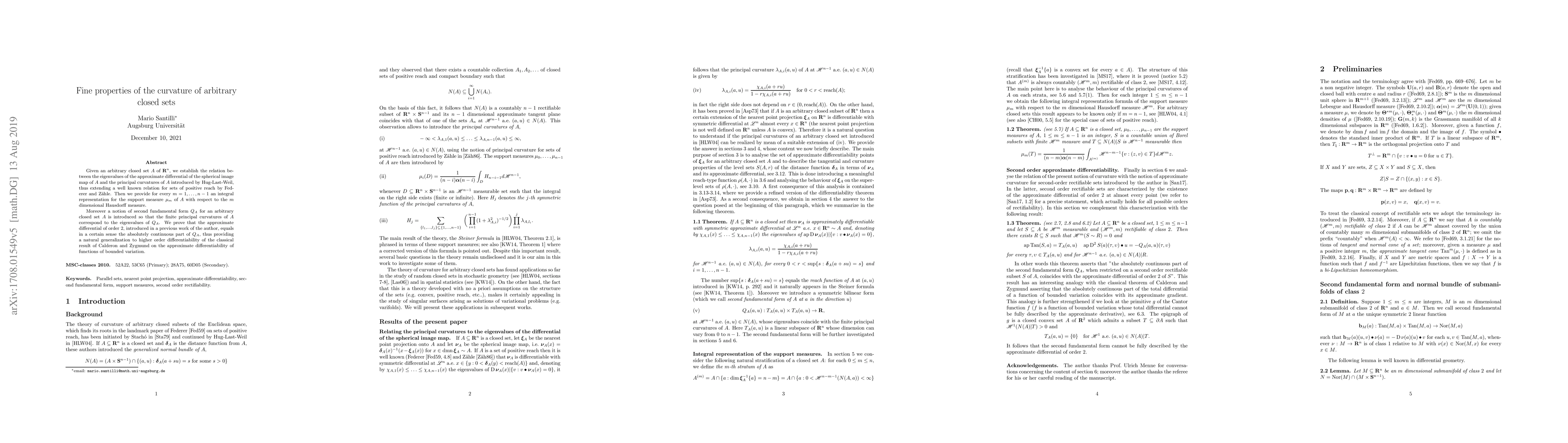 Thumbnail for Fine properties of the curvature of arbitrary closed sets