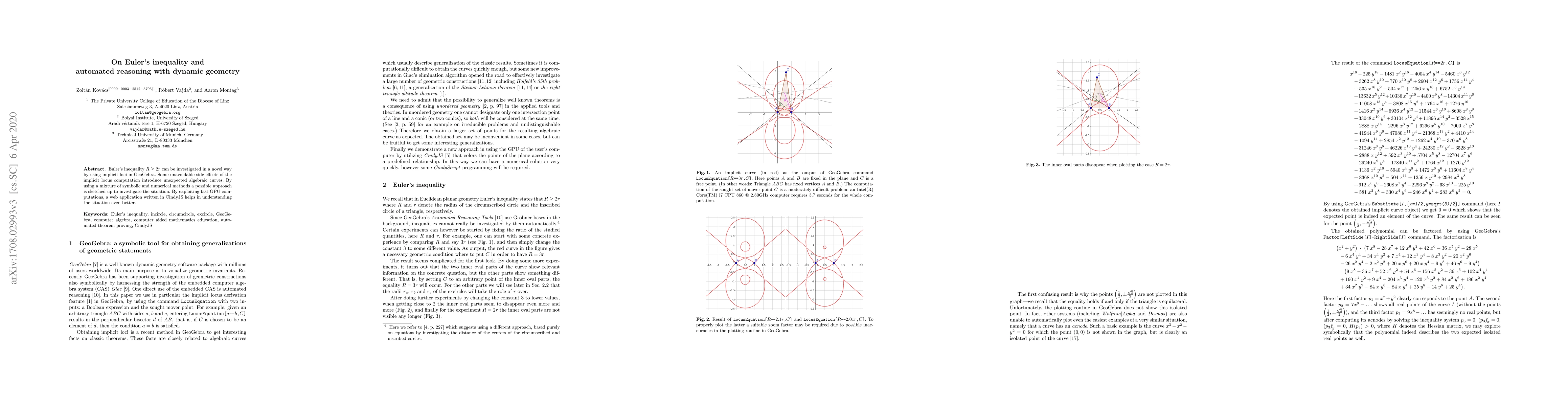 Thumbnail for On Euler's inequality and automated reasoning with dynamic geometry